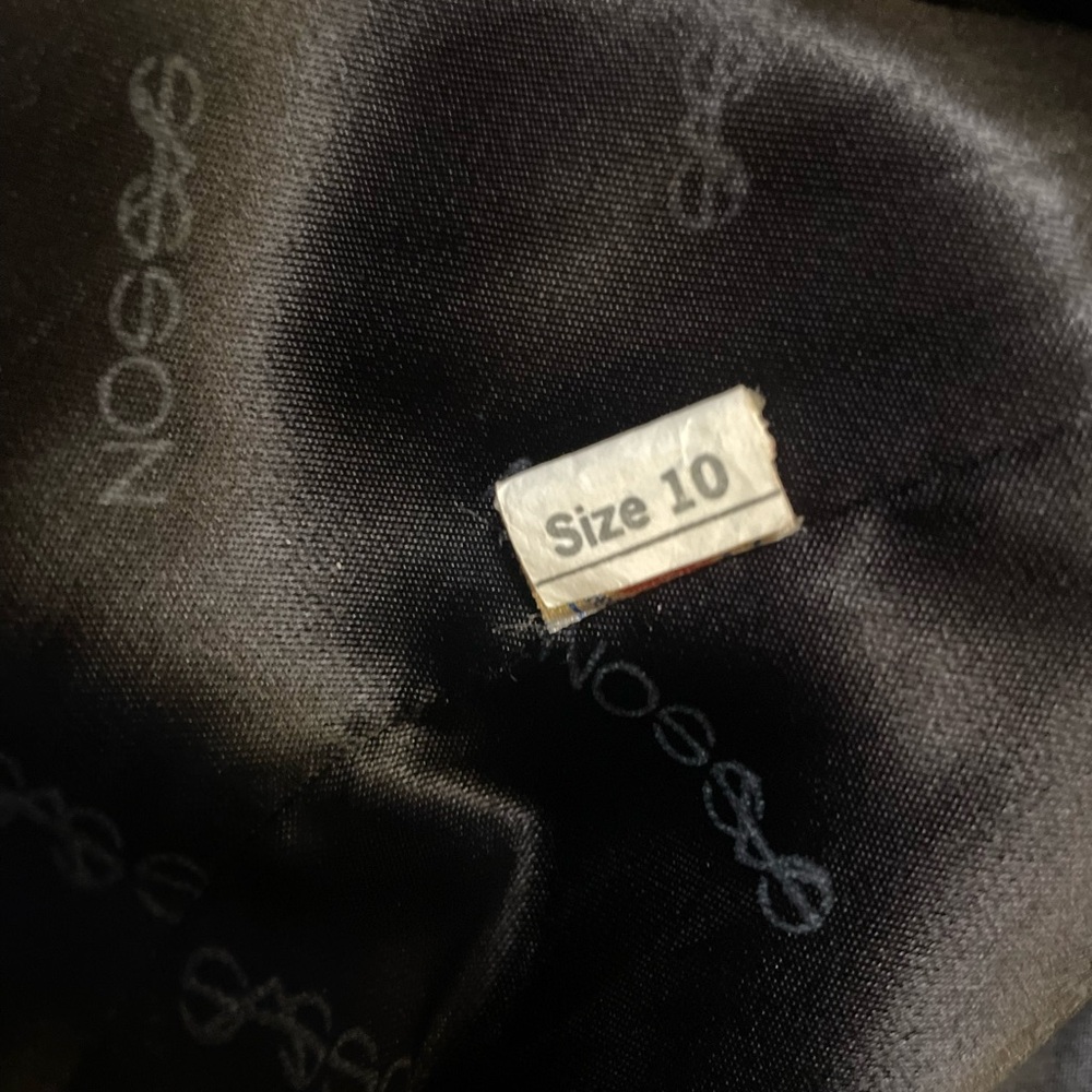Vintage 80s Sasson Borgazia Black Faux Fur Coat Striped Sleeves Women’s 10 rare - Picture 6 of 11